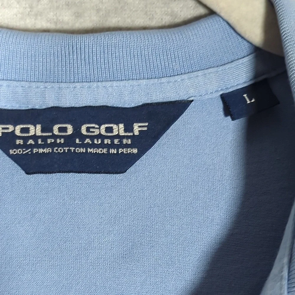 Polo Golf Ralph Lauren Shirt Mens L‎ Blue Pony Casual Short Sleeve  *Read